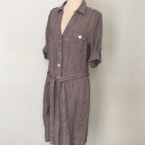 Malvin of Hamburg Germany linen shirt dress